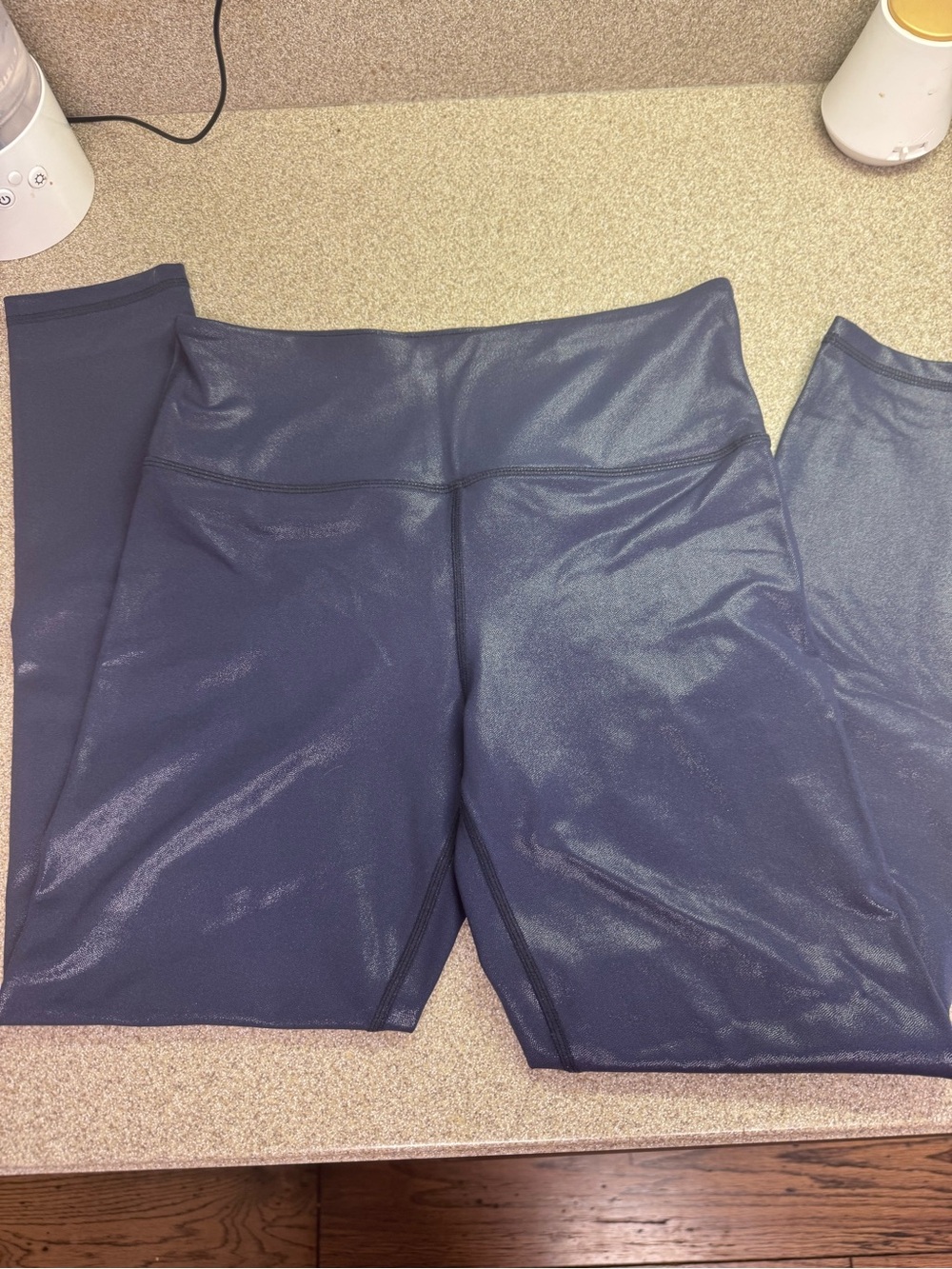 High-Waist Zyia Shimmer Leggings - Navy